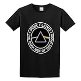 P.IN.K F_loy_d T-Shirt Font Printing Round Neck Graphic Tee, Birthday Gift Idea for Guys or Home Unisex Top Tees Black Shirt Black XL