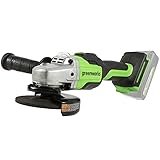 Greenworks Akku-Winkelschleifer GD24AG (Li-Ion 24 V 10.500 Umdrehungen/Minute 115mm Scheibendurchmesser 28mm Schnitttiefe leistungsstarker brushless Motor ohne Akku und Ladegerät)