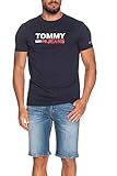 Tommy Jeans Herren TJM Corp Logo Tee Sport T Shirt, Blau (Twilight Navy C87), X-S