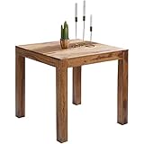 FineBuy Design Esstisch 80 x 80 x 76 cm dunkel-braun aus Sheesham Massiv-Holz | Moderner Echtholz Esszimmertisch Palisander für 2-4 Personen | Holztisch Küche Quadratisch | Landhaus Esszimmer-Möb