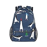 Rucksack mit lustigem Tier-Pinguin-Motiv, wasserdicht, für Schule, Schule, Freizeit, Reisen, Wandern, Camping, Tagesrucksack für Damen und H