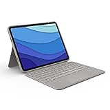 Logitech Combo Touch iPad Pro 11 Zoll (1., 2., 3. Gen - 2018, 2020, 2021) Keyboard Case - Abnehmbare Tastatur-Case - Click-Anywhere Trackpad, Smart Connector - Deutsches QWERTZ-Layout - Sandfarb