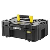 Stanley FMST1-71968 FatMax Pro-Stack Werkzeugbox (9,5 Liter, mit leichtgängiger Schublade, 4 herausnehmbare Fächer, rostfreie Metallschließen, über seitliches Verbindungssystem stapelb