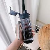 Aveo Plastiksportflaschen Große Kapazität Einfache Männliche weibliche Studenten Flasche Persönlichkeit Weltraumschale Leck Proof Sport Trinkwaren (Capacity : 450ML, Color : P3)