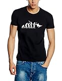 Coole-Fun-T-Shirts T-Shirt SNOWBOARD Evolution, schwarz, M, 10718_Schwarz_GR.M
