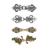 Cardigan Clip Pullover Clip Vintage Retro Metall Pullover Schal Clip Form Antike Schal Clip Brosche Pin Kostüm Zubehör für Frauen Damen Mädchen Strickjacke Kleider Jacke 4 Stück