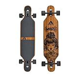 Apollo Longboard, Komplettboard mit Deck aus Bambus & Fiberglas, High-End Board mit ABEC 9 Kugellager, Flex 2 Longboards für Jugendliche und Erwachsene, Profi-C