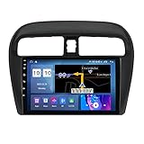 ADMLZQQ Touchscreen 9' Doppel-Din-Radio Mit Carplay Bluetooth Für Mitsubishi Mirage Attrage 2012-2018,Autoradio Mit GPS-Lenkradsteuerung Rückfahrkamera Mirror Link 4G LTE WiFi AM/FM DSP,M600