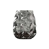 YZERTLH Vase Graue Glasvase Kreative minimalistische Stil Wohnzimmer Kitchen Desktop Vase Deko Feiertagsgeschenk Vasen (Size : Small)
