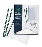 Prospekthüllen, 150er Pack, genarbt, für DIN A4, dicke Qualität 0,08 mm, oben offen, Klarsichthüllen, Sichthülle für Ablage Ordner, in praktischer Spenderbox