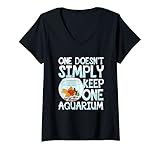Damen One doesn't simply keep one aquarium T-Shirt mit V