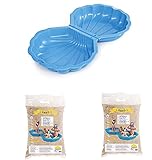 Paradiso Toys Sand/Wassermuschel Blau - Sandkasten mit 2 x 15kg Sp