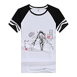 CHENG'S Tokyo Ghoul Shirt Shuu Tsukiyama Shirt Fashion Raglan Short Sleeve Modal Shirt Anime Shirts Summer Anime T-Shirt Athletic Shirt Modal Tee Shirt Top (Raglan,XXXL)
