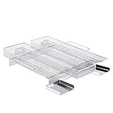 Encham Rauchgenerator Kaltraucherzeuger Kaltrauchgenerator Edelstahl Kaltraucherzeuger für Kugelgrill Smoker und Räucherofen 22,5 x 21 x 4 cm (Mehrweg)