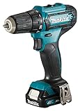 Makita DF333DSAL1 Akku-Bohrschrauber 12 V max. / 2,0 Ah, 2 Akkus + Ladegerät im Transportkoffer inkl. Akku-Lampe ML106