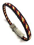 Yojan Lederarmband, geflochten, Flagge Spanien, Seefahrt, S