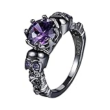 SolaXii Halloween Ringe Damenringe Fashion Classic Punk Totenkopf Gothic Retro Damenringe Edelsteine ​​mit Diamanten Halloween Accessoires Dekorative Lustige Persönlichk