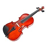 Gyj&mmm Akustische Violine 1/4 Full Size Holzgeige Massivholz-Violine für Anfänger/Studenten mit Bogen-Trag