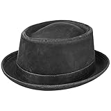 Stetson Pork Pie Hut Odenton Damen/Herren - Porkpie aus Baumwolle - Fedora Wasserabweisend & Sonnenschutz - Herrenhut Sommer/Winter - Musikerhut schwarz L (58-59 cm)