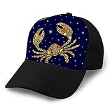 dsgdfhfgjghcdvdf 9 Unisex Trucker Hutkappe Baumwolle Verstellbarer Baseball Papa Hut Sternzeichen Krebs VAR