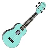 Classic Cantabile OV-04 TQ Ukulele - Sopran-Ukulele im Roundback-Design - Mensur: 342 mm - Korpus und Hals aus ABS Kunststoff - Decke aus Linde - Gesamtlänge: 54 cm - Farbe: Türk