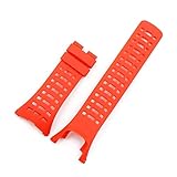 CHENCHEN Demander Herrenuhr Zubehör Outdoor Sports wasserdichte Kassette kompatibel mit ambit1 2 3P Sport Run. Cool Black Gummi Strap Armband (Band Color : Red, Band Width : 24mm)