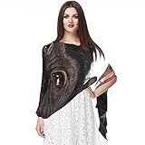 Liangbaiwan Schals für Damen Schals Chiffon Long Schal Wrap,Affe Schnauze Zähne Tiere ,Dekorationsschal groß