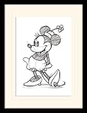 Pyramid International MP11130P-PL Minnie Mouse Sketched - Single Gerahmter Kunstdruck mit Passep