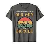 Herren Never Underestimate Old Man with On A Bicycle bike cycling T-S