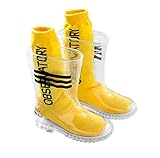 RTYUI Kinder Regenstiefel PVC transparente Regenstiefel rutschfeste Grundschule Regenstiefel Männer und Frauen Baby Kinder mittleren Alters Mode Wasserschuheblack Striped shoes-31