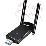 jojobnj WiFi Adapter, WLAN Stick, 1300Mbit/s mit 5dBi Antenna, Dualband (5G/867Mbps + 2.4G/400Mbps) WLAN Stick, USB WiFi Stick Dongle 802.11 Wireless Standards, für Windows, Mac OS