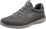 Skechers Herren Summits Slip On Sneaker, Grau (Charcoal Mesh/Trim Charcoal), 46 EU