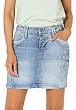 Sublevel Damen Jeans Mini-Rock mit Knöpfen im Used Look Light-Blue L