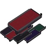 Tintenkassette 6/4911 tinte für Stempelkissen Trodat Printy 4911-5 Farben erhältlich (6/4911C- Rouge Rot)