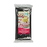 FunCakes Rollfondant Raven Black: Einfach zu verwenden, glatt, flexibel, weich und geschmeidig, perfekt zum Dekorieren von Kuchen, Halal, koscher und glutenfrei. 1 kg