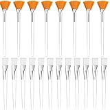 20 Stücke Masken Bürsten Set Gesicht Fächer Gesicht Pinsel Weiche Fächer Werkzeuge für Kosmetische Werkzeuge inklusiv 8 Stücke Fächerförmige Kopf und 12 Stücke Flache Kopf Bü