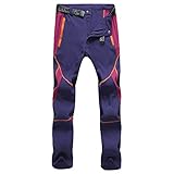 HFStorry Herren/Damen Wintersport Wasserdicht Outdoor Wandern Trocken-schnell Lange Hose Mit Gürtel Stylische Persönlichkeitshose W