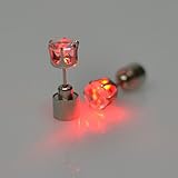 LED Ohrringe Leucht Ohrstecker Ohrringe rot leuchtende Ohringe mit L