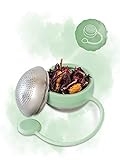 Mom to Mom® Tee Ei, Teekugel, Infuser - Teesieb edelstahl - Passend für Tasse, Teekanne, Teebecher (einfache Reinigung) - loser Tee (Praktisch für den Alltag) (mint)