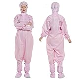 Einweg-Schutzkleidung, nicht-poröser Belüftungsblock, Anti-Staub-Isolation, Kleidungsuniformen, Einweg-Arbeitsschutzanzug (mit Hut) Gr. XXL,