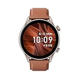 Amazfit Smartwatch GTR 3 Pro 1,45 Zoll AMOLED-Display Fitness Watch mit GPS, Überwachung von Herzfrequenz, Schlaf, Stress, SpO2, über 150 Sportmodi, Bluetooth-Anrufen, Musiksteuerung, Alexa (Brown)