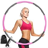 AthleticPro - DAS ORIGINAL - Hula Hoop Reifen Erwachsene [0.75-1kg] - Steckbarer Hullahub Reifen zum Abnehmen [6-8 Teile] - Fitness Hula-Hoop Reifen inkl. Spring