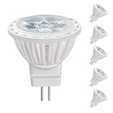 MR11,MR11 led, MR11 GU4 LED Lampe, Warmweiß 3000k, 12V DC 4W,nicht dimmable, LED Spotlight 120°, ersetzt 40W Halogenlampen, 450lm, 6er Pack [Energieklasse A+]