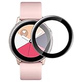 PaceBid 2 Stück Kompatibel mit Galaxy Watch Active Panzerglas Schutzfolie, [9H Härte] [Anti-Kratzen] [Anti-Öl] [Anti-Bläschen] [HD Klar]Vollständige Abdeckung Glasfolie für Samsung Galaxy W