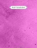 Notebook: Hot Magenta Chalk Powder Color Background Print Composition Cover Lined Journal - College Ruled 110 Pages - Large 8.5x11