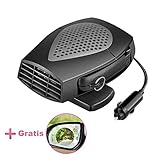 Innenraumheizung Auto Scheibenenteiser Heizlüfter PKW-Innenraumheizung automatischer Überhitzungsschutz 12V 150W + Gratis Anti-fog F