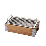 FEANG Holzkohle BBQ Grill Set, Eisen tragbare Holzkohle Grill-Grill-Werkzeug-Kits für den Außenpicknick-Patio-Hinterhof-Campingkochen (Color : B)