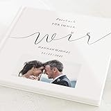 sendmoments Fotoalbum zum Selbstgestalten, Hochzeit, Für Immer Wir, personalisiert mit eigenem Bild & Text, quadratisches Format, 32 leere weiße S