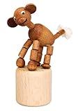 Holzspielzeug Wackelfigur Affe Höhe=8cm NEU Spielzeug Wackeln Wackeltier Wackelspielzeug Figur Holzspielzeug Holztier Tier Drücken Drückfigur Holz Holzfiguren Seiffen Erzgebirg