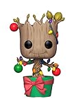 Funko 33982 POP Bobble: Marvel: Holiday Groot w/ Lights and O